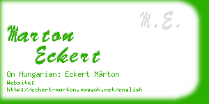 marton eckert business card